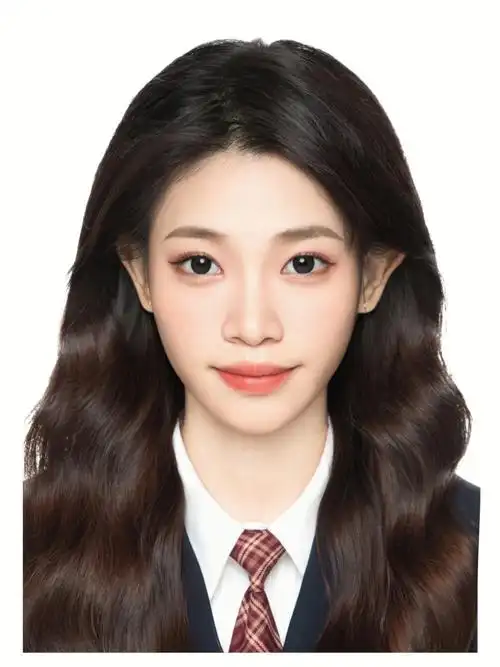 天真蓝学院风证件照