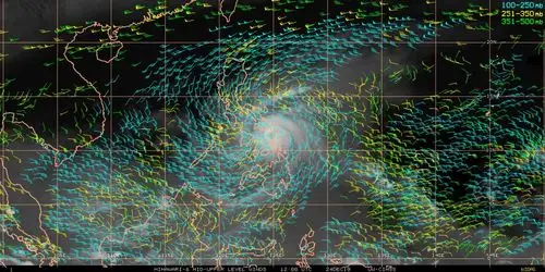 巴蓬的高层流场显示,它有极为发达的高层流出.来自cimss