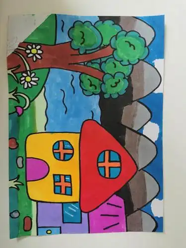 素养绘画精选作品展示(附带获奖名单 写美篇五年级《美丽的风景》 六