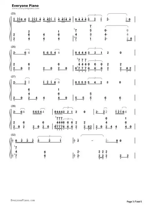 刀剑如梦-周华健-eop教学曲双手简谱预览3