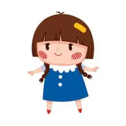 可爱的小女孩 卡通