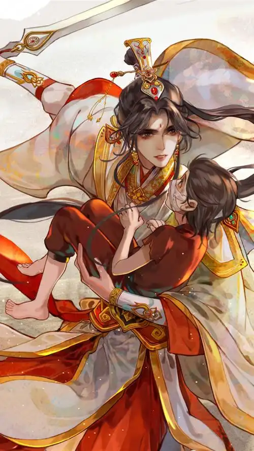 天官赐福同人插画,只羡鸳鸯不羡仙,是你心目中的花城和谢怜吗?