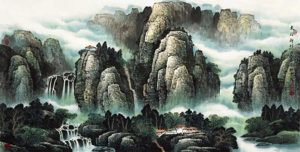 著名山水画画家杜中良作品欣赏