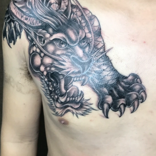 穷奇客人在网上找了一张图,我_纹身吧社区 - 纹身大咖