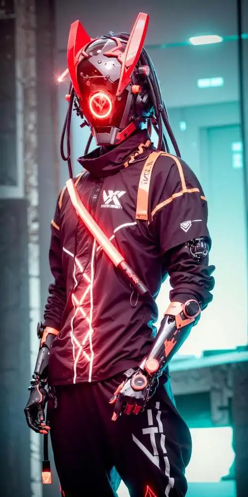 ai绘画壁纸:机械世界的叛逆者,赛博朋克机械人,原图画质