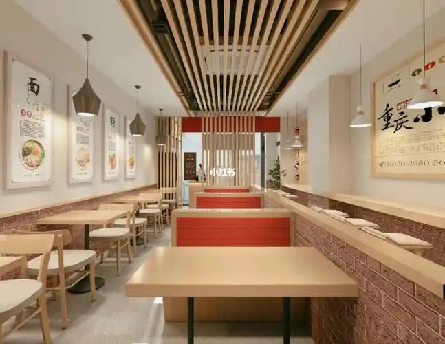 面馆餐饮店铺装修效果图.