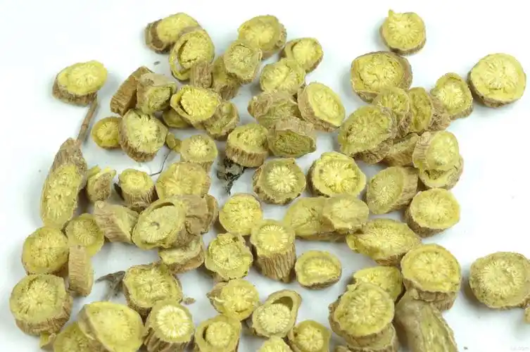 野生无硫中药材黄芩 黄芩片黄苓条芩黄芩茶土金茶根500克包邮 黄山