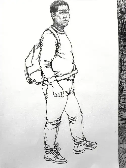 绘画  #速写人物  #艺考  #速写打卡  #艺考指南  #23届艺考生