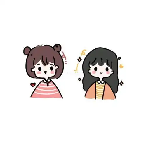 闺蜜头像简笔画