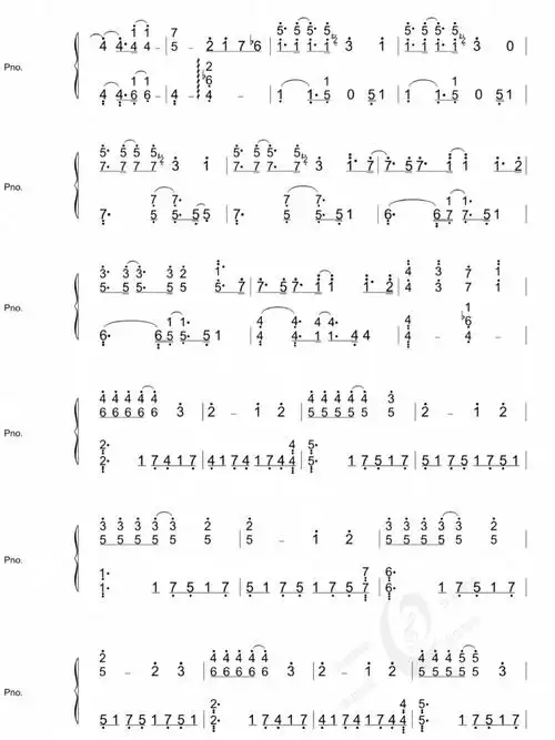 《gone》rose 93钢琴谱&双手简谱～_简谱_钢琴谱_rose_钢琴