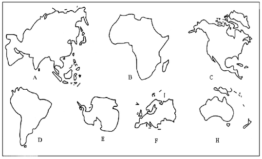 读图你能迅速识别出七大洲的轮廓吗