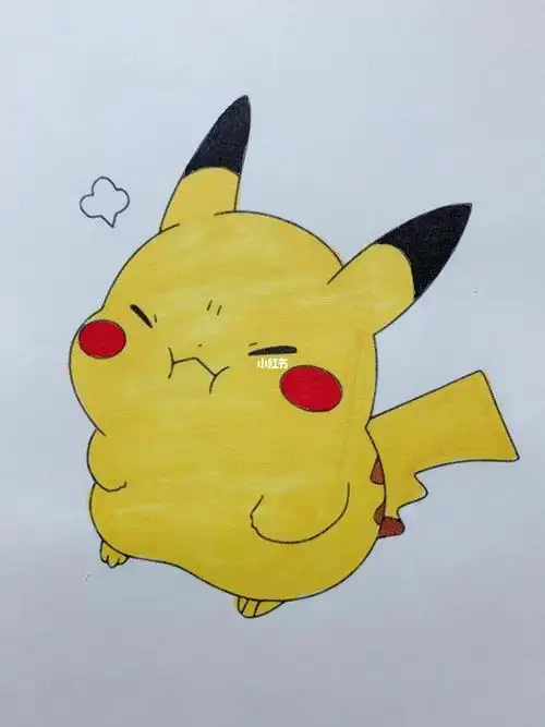 生气皮卡丘简笔画视频