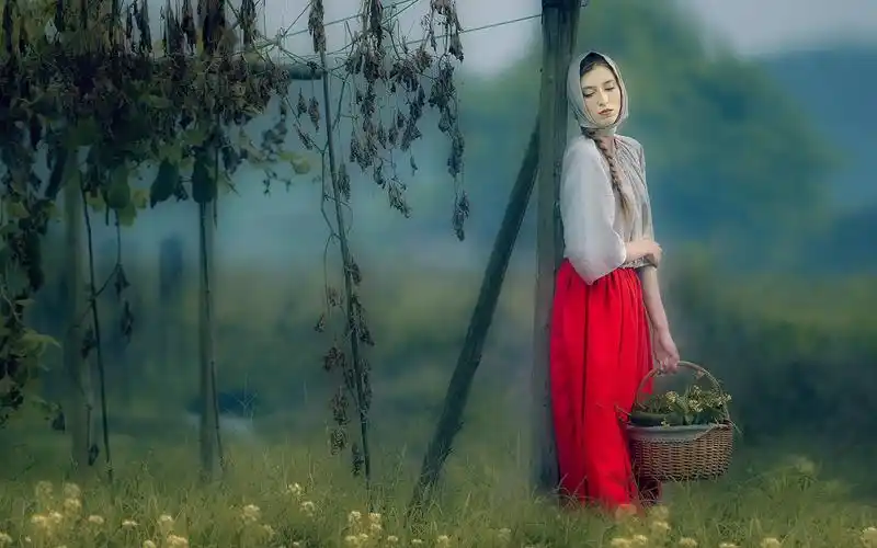 欧洲乡野女孩朴素唯美写真乡村美女田野美女唯美美女梦幻美女朴素美女