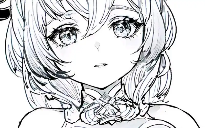 线稿版甘雨,也是别有一番风味!