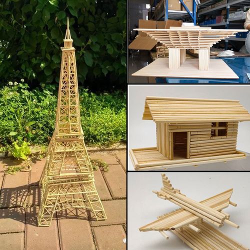 筷子雪糕棒棍木条竹房牙签diy手工手工制制作模型制作工具