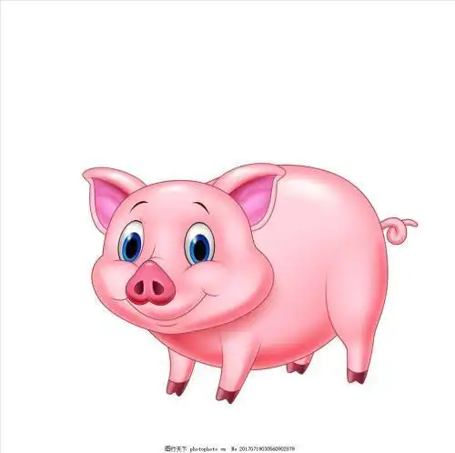 猪简笔画粉色简笔画猪贪吃的小粉猪简笔画简笔画猪的画法教程宠物猪简