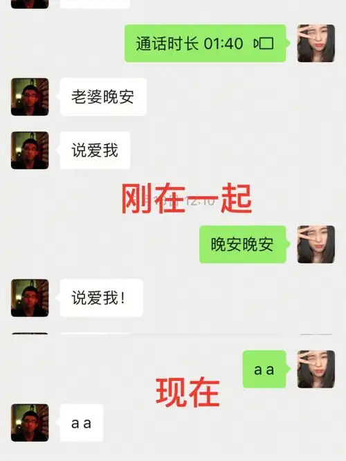 画风逐渐潦草#情侣聊天记录  #异地恋