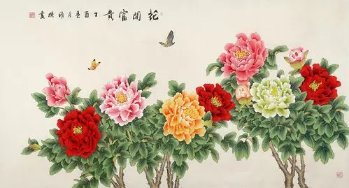 国画牡丹张清栋精品牡丹图花开富贵