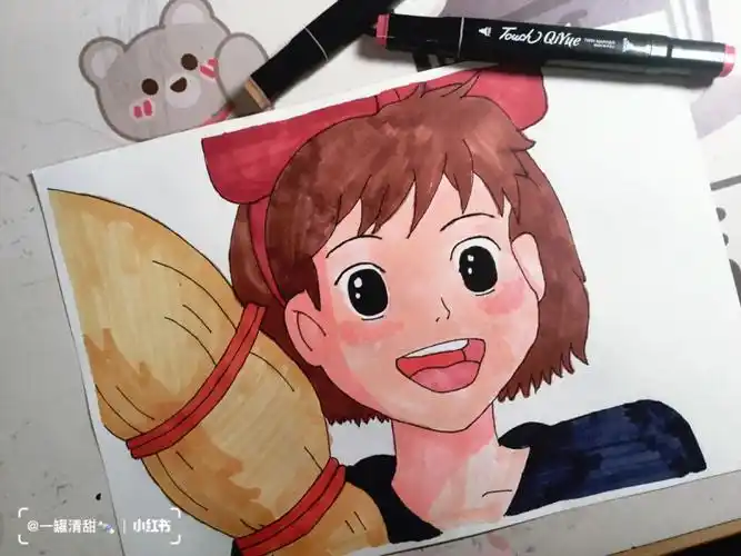 9678#绘画  #临摹  #宫崎骏  #魔女宅急便  #动漫手绘  #宫崎骏