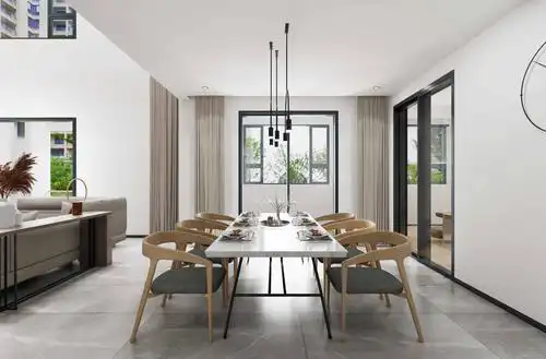 300㎡跃层现代原木风装修案例