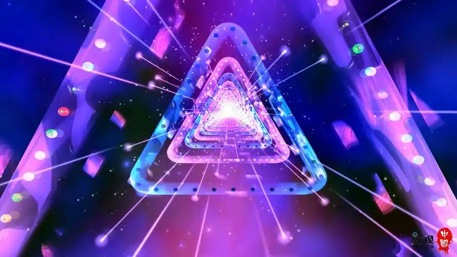 唯美歌曲动态高清绚丽灯光隧道婚礼led大屏幕舞台背景视频素材