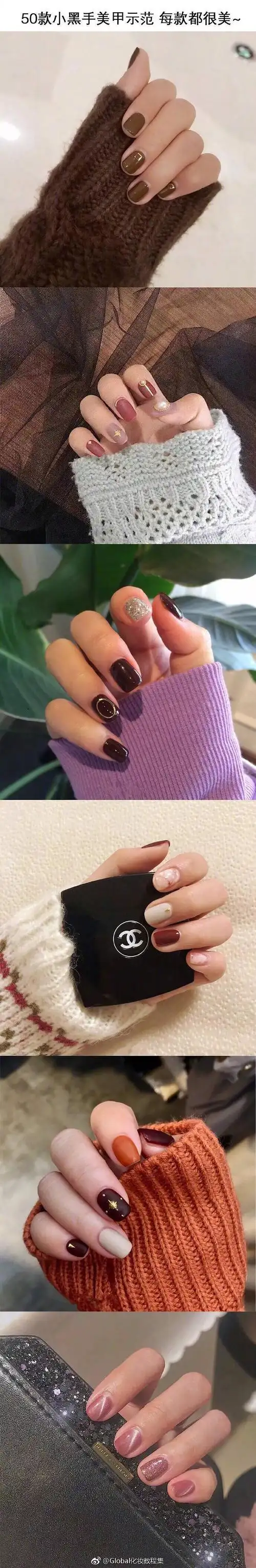 50款小黑手美甲示范 每款都很美 *