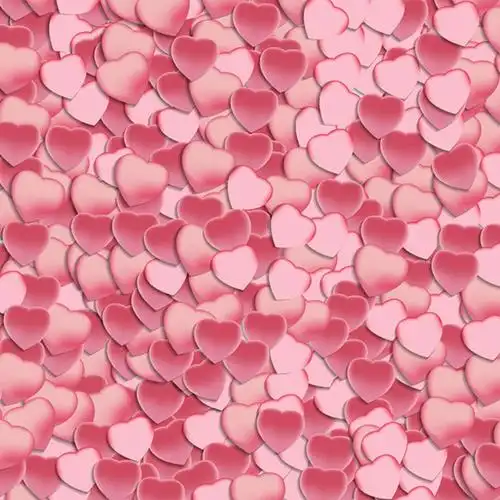 粉色心形小纸片背景