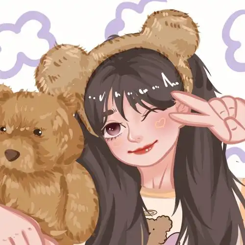 手绘卡通头像达菲熊含详细过程