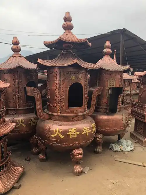 烧纸炉本厂专业铸造墓地化纸炉陵园烧纸炉六角三层焚经炉