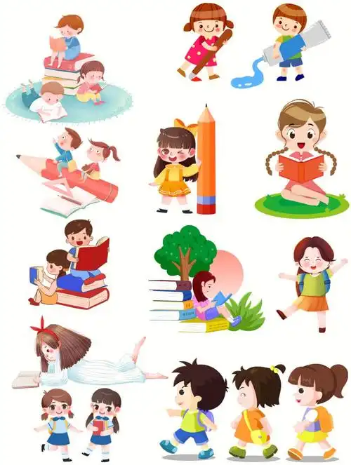 免抠素材卡通人物小女孩png免扣素材