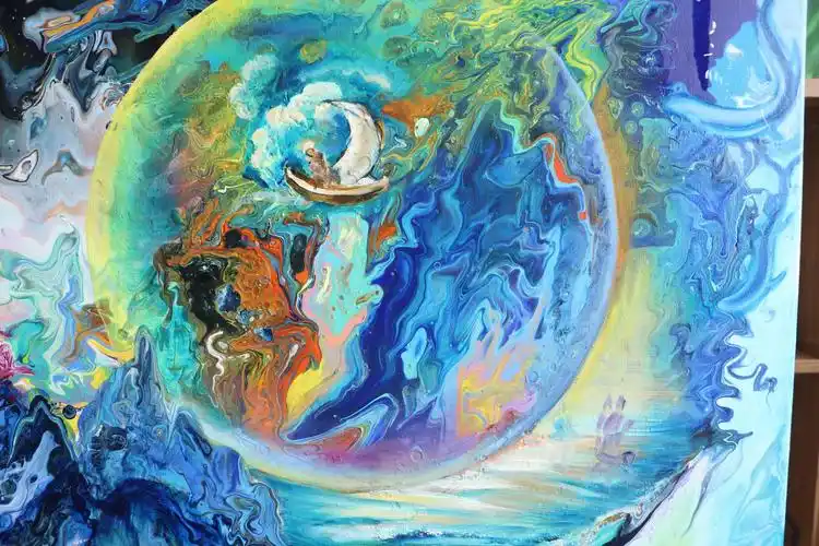 梁东梅原创油画故事:《天空之城》2