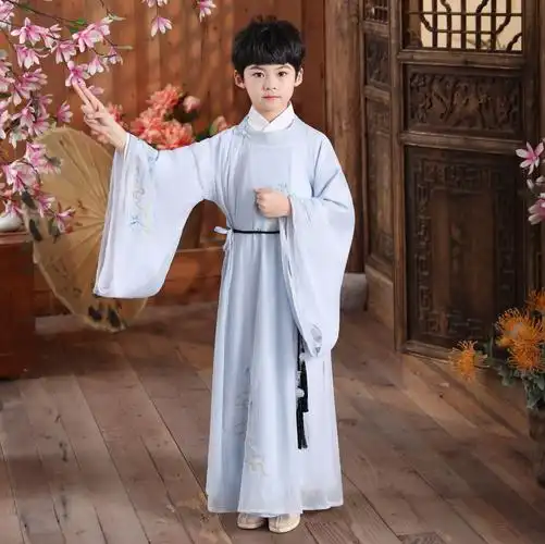 儿童汉服男童春秋中国风套装古风少爷服唐装夏季童装男孩古装薄款