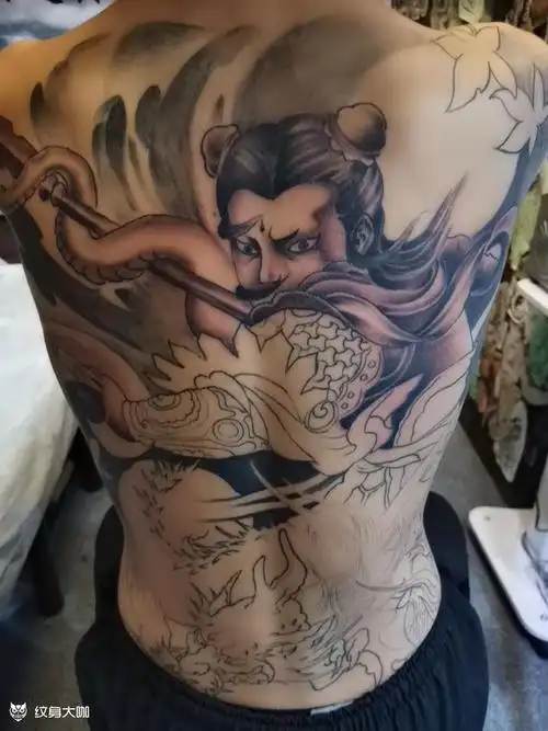 哪吒_纹身图案手稿图片_赤道的纹身作品集