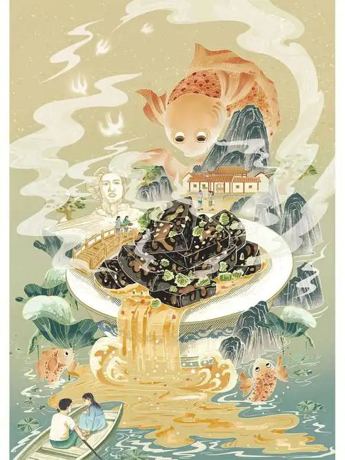 长沙美食插画绘制