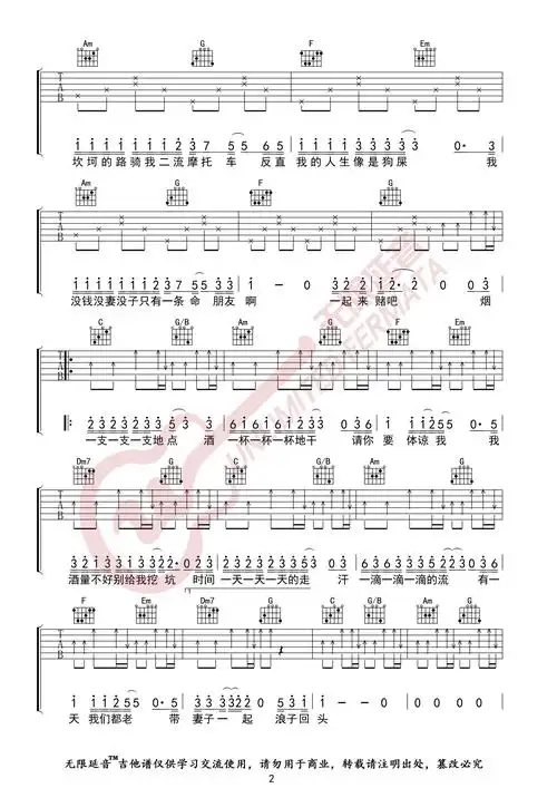 浪子回头 吉他谱