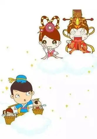 织女被王母娘娘抓走的简笔画嫦娥后羿中秋节简笔画王母娘娘绘画简笔画