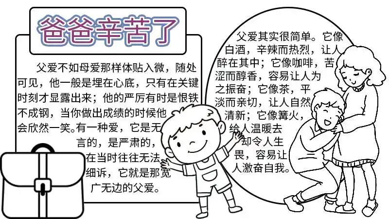 父亲节手抄报内容