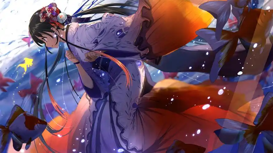 清新唯美动漫美女高清桌面壁纸