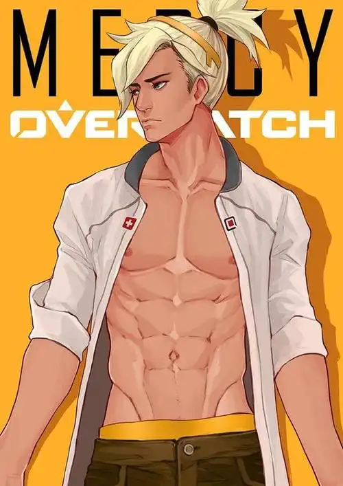 八块腹肌太诱惑!《守望先锋》女英雄同人性转海报