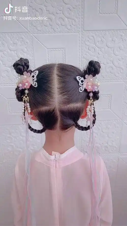 儿童编发教程简易古风发型三股辫就能搞定的古风发型