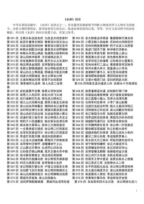 水浒传目录新1111_第1页