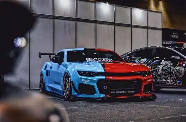 "红蓝双拼"科迈罗改装airbft气动避震案例