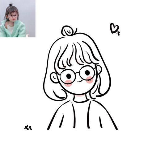 手绘头像简笔画头像卡通情侣作品转手绘头像制作q版漫画卡通人像
