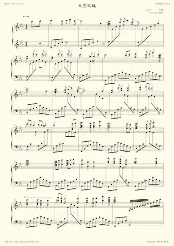 钢琴谱:天空之城