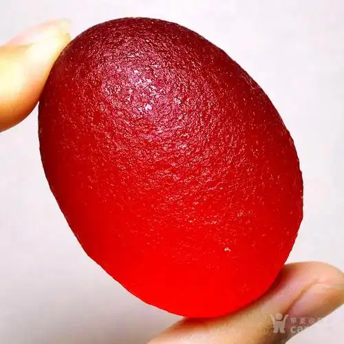 天外来物!红艳如血天然库尔勒血陨石原石完美全通透满红超大陨石