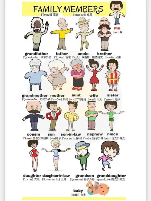 家庭成员英语/family!