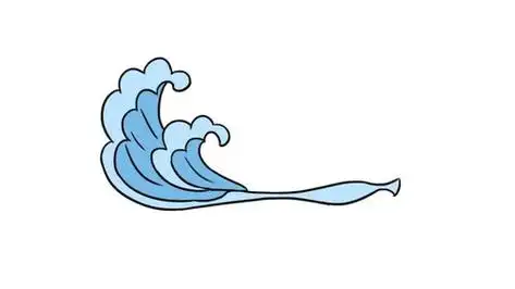 浪花一朵朵幼儿简笔画