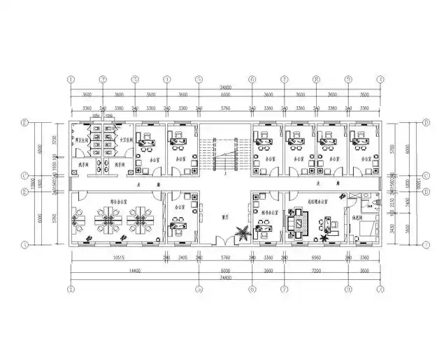 办公大楼设计cad施工图 模型