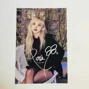 (保真)朴彩英亲笔签名照,rose亲笔签,无印刷.送朋友