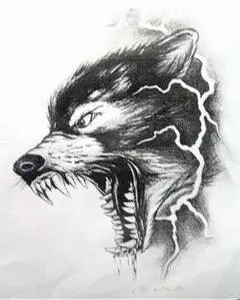 狼头滴血微信头像大图 滴血狼头微信头像